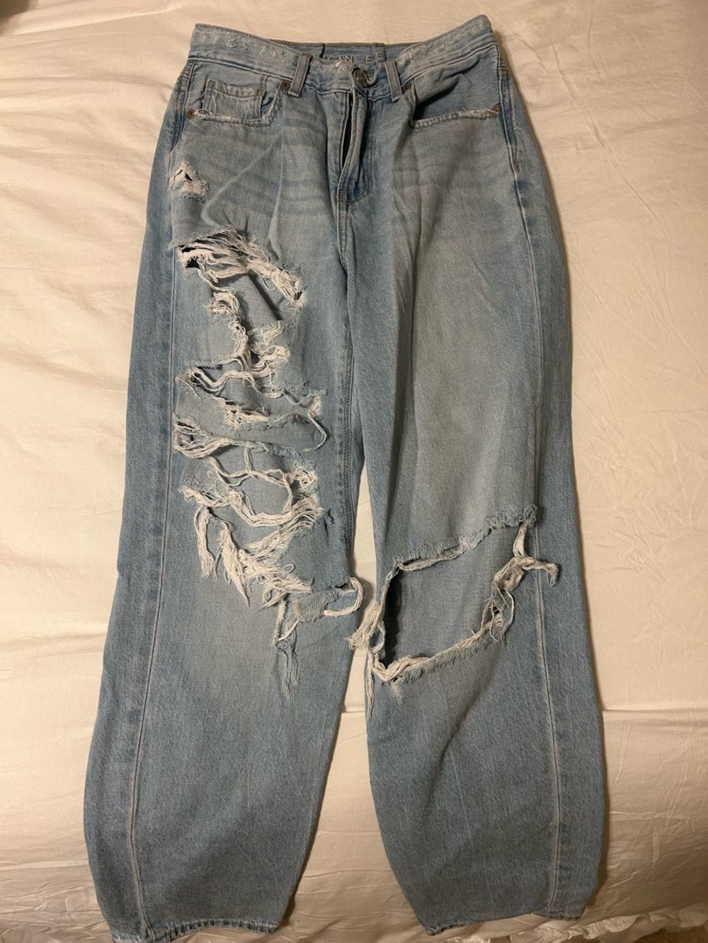 Light Blue Distressed Women's Jeans